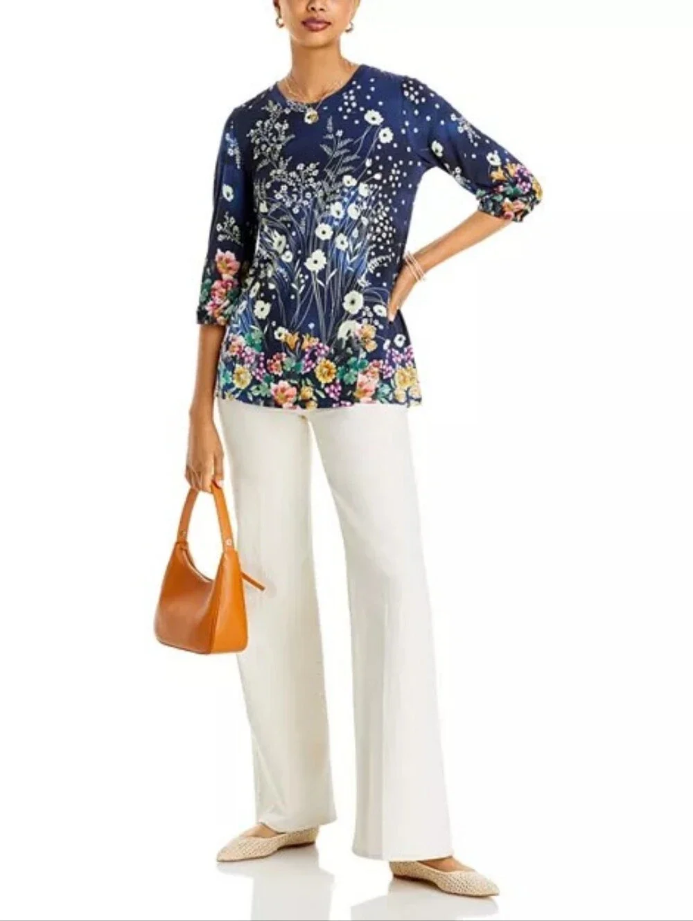 NWT Johnny Was The Janie Favorite Floral Puff Sleeve Top- Bursting SZ 1X